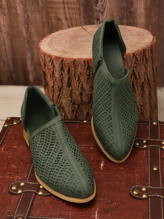 Women Fall Detailed Open Side Flat Sandals