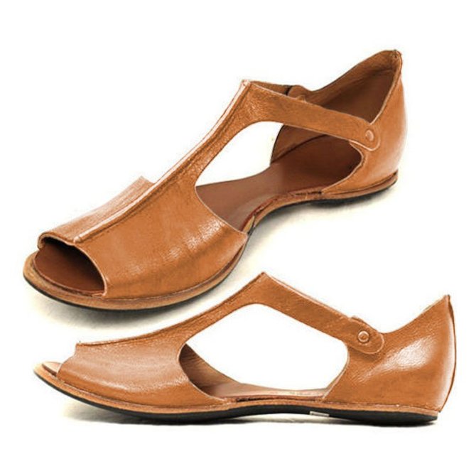 peep toe black flat sandals