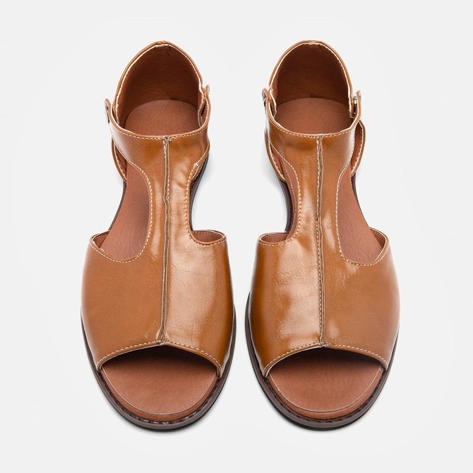 peep toe black flat sandals