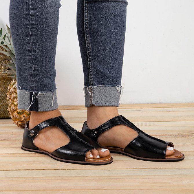 flat sandals slip on