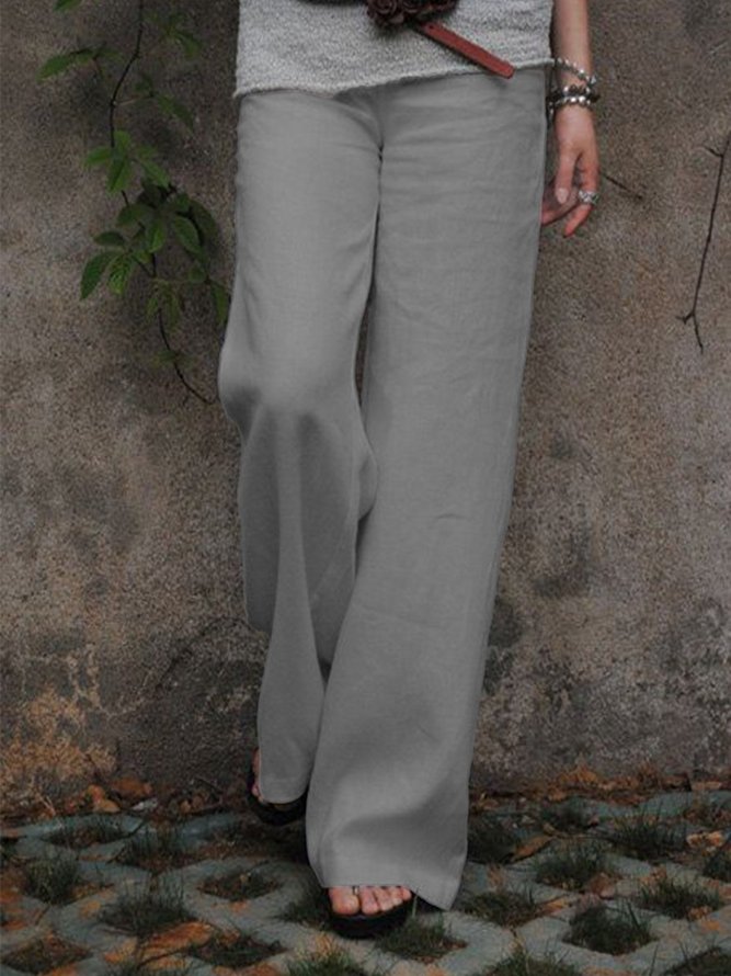 zolucky Casual Cotton Solid Pants