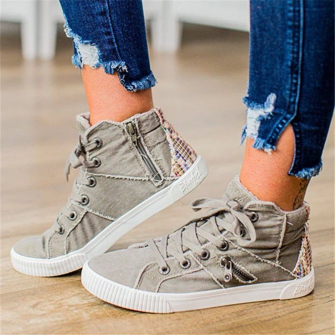 zipper sneakers for ladies