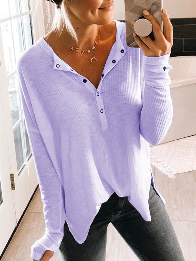 V Neck Long Sleeve Hoodies & Sweatshirts zolucky