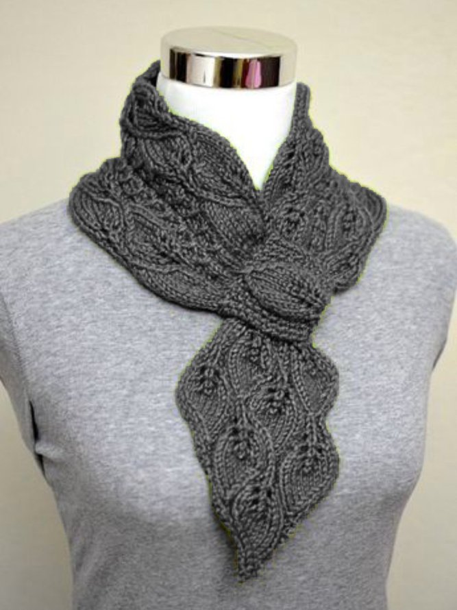 Women Winter Neckchief Warm Knitted Plain Scarf