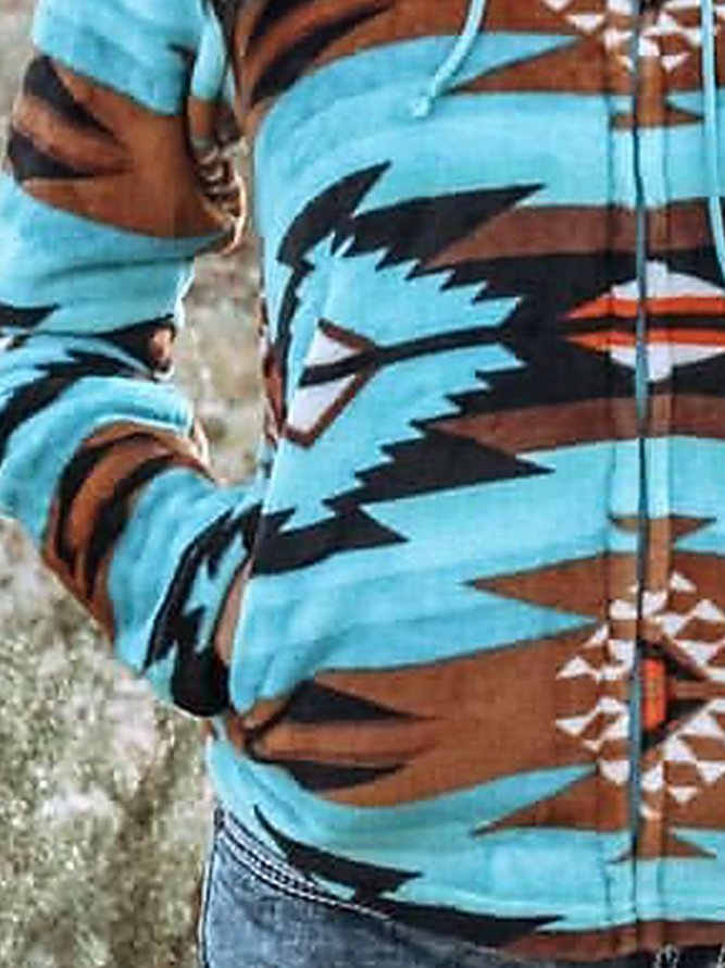 Outdoor Shift Tribal Cotton-Blend Coats & Jackets