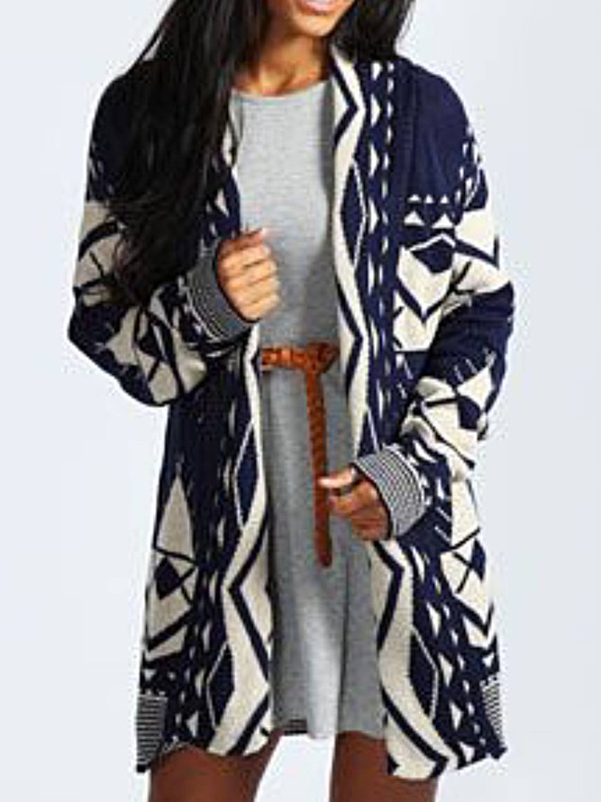 Deep Blue Boho Shift Jacket