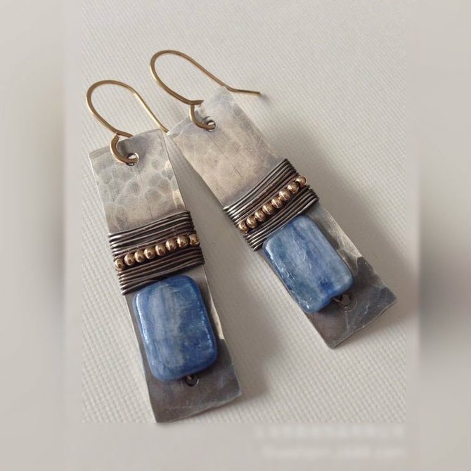 zolucky Woman Fashion Bohemia Blue Alloy Earrings