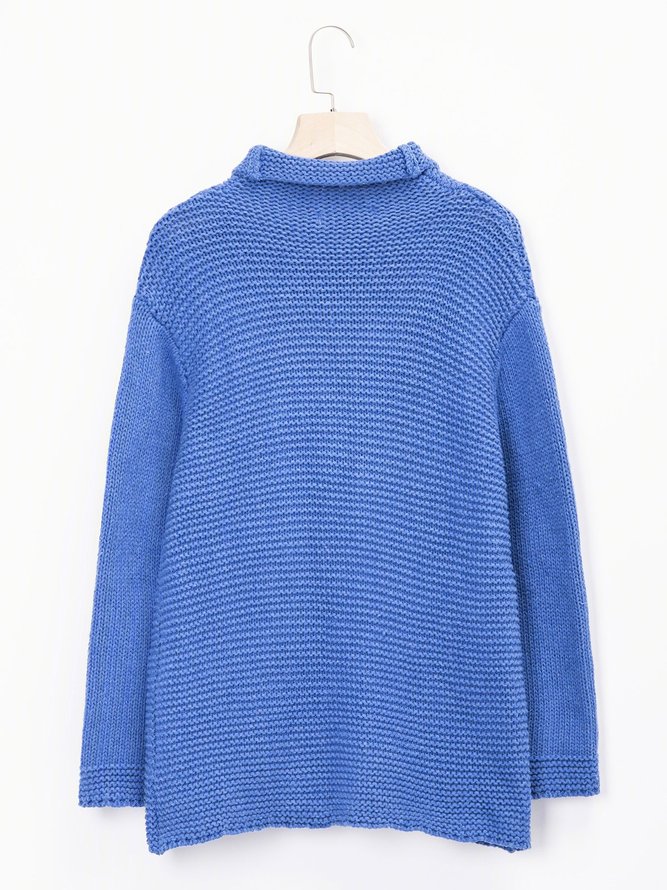 Solid Long Sleeve Casual Sweater coat