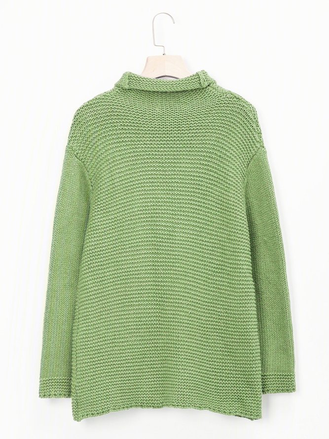 Solid Long Sleeve Casual Sweater coat