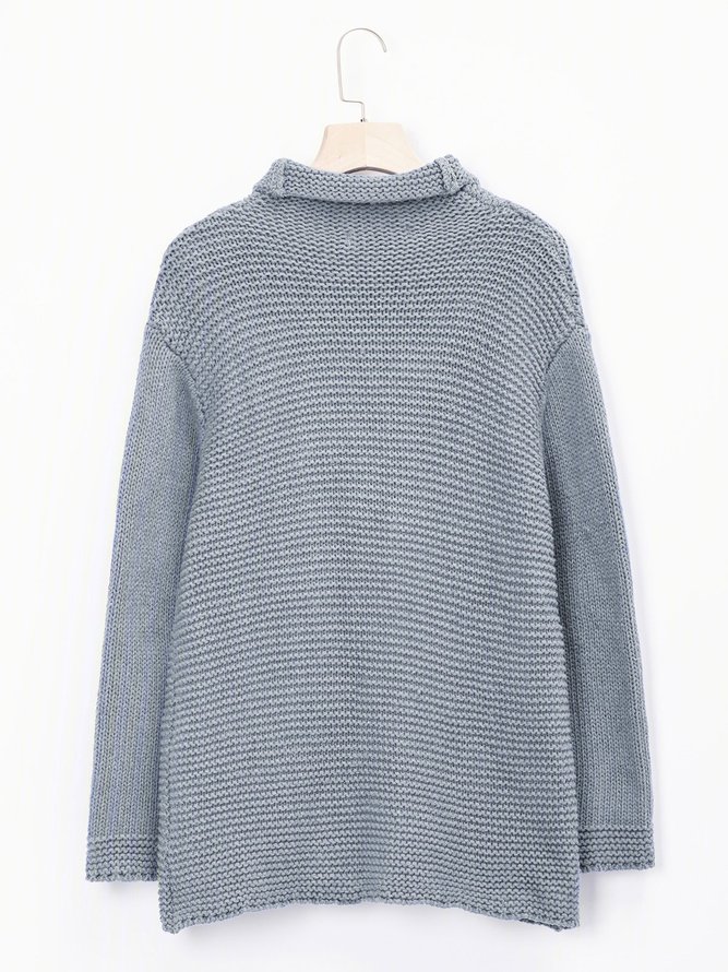 Solid Long Sleeve Casual Sweater coat