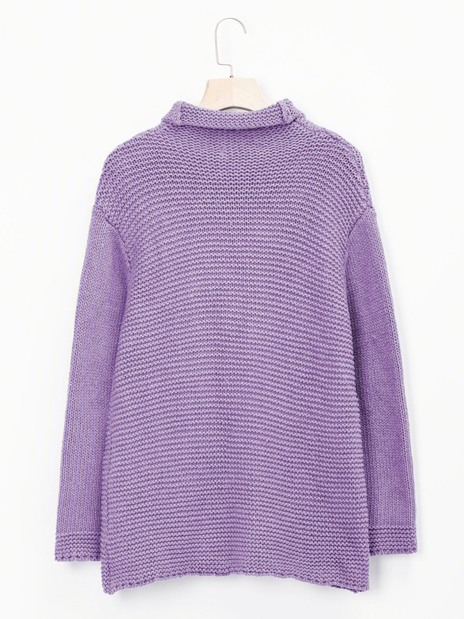 Solid Long Sleeve Casual Sweater coat