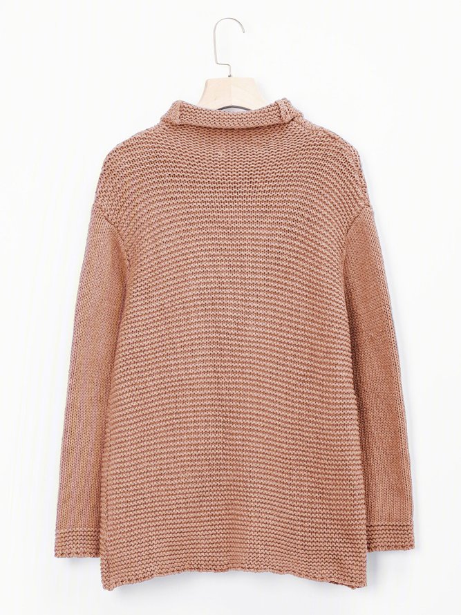Solid Long Sleeve Casual Sweater coat