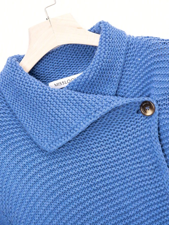 Solid Long Sleeve Casual Sweater coat