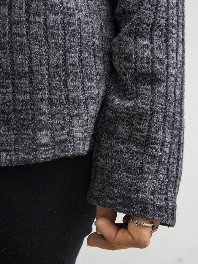 Long Sleeve V Neck Casual Knitwear & Sweaters