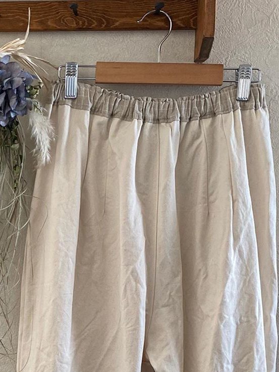 Beige Casual Shift Pants