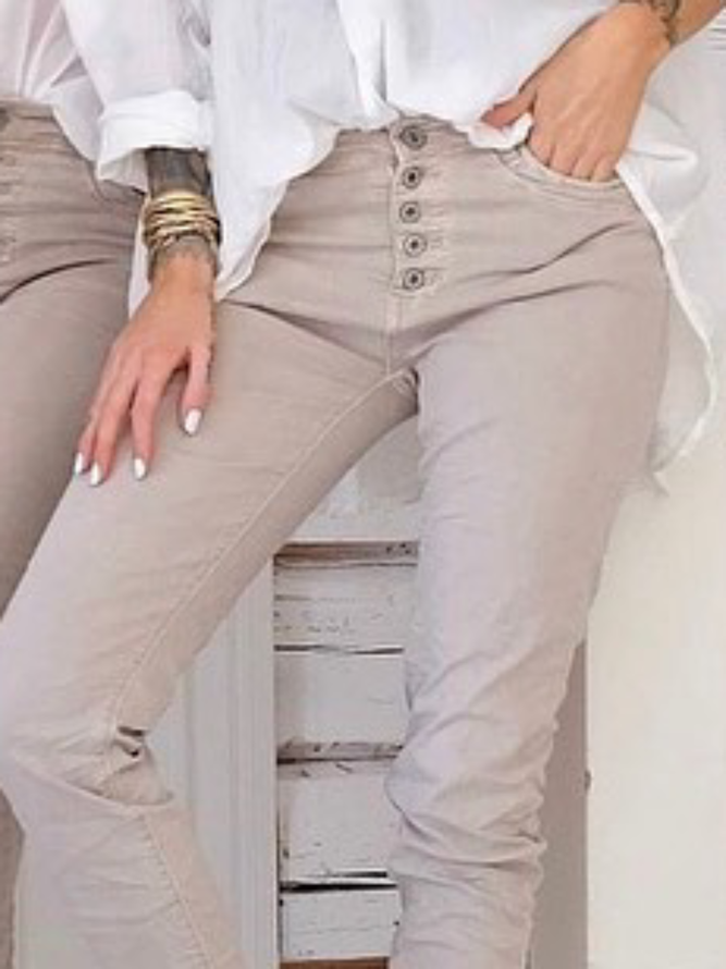 Plus size Casual Solid Pants