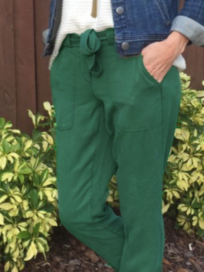 Casual Sports Solid Pants