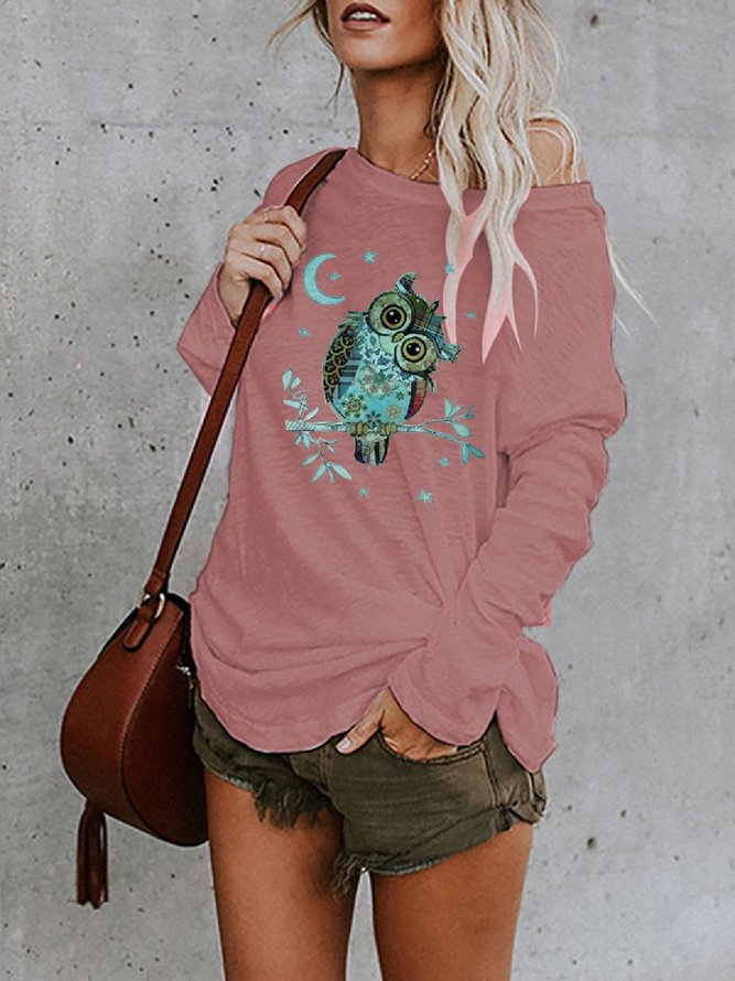 Long Sleeve Shift Floral-Print Top