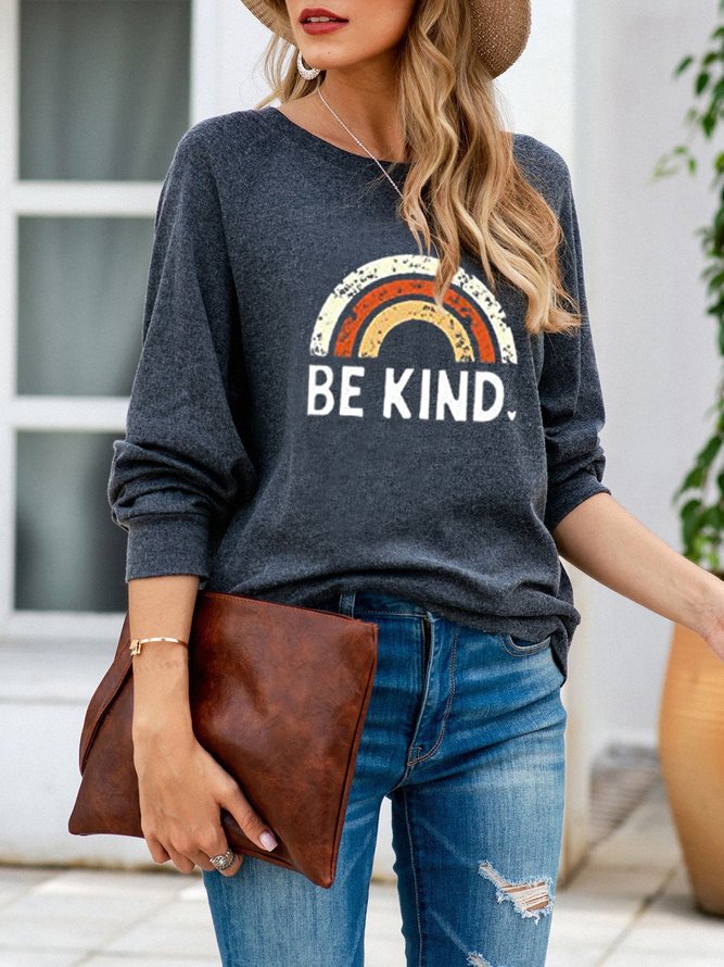 Casual crew neck sweatshirt clearance