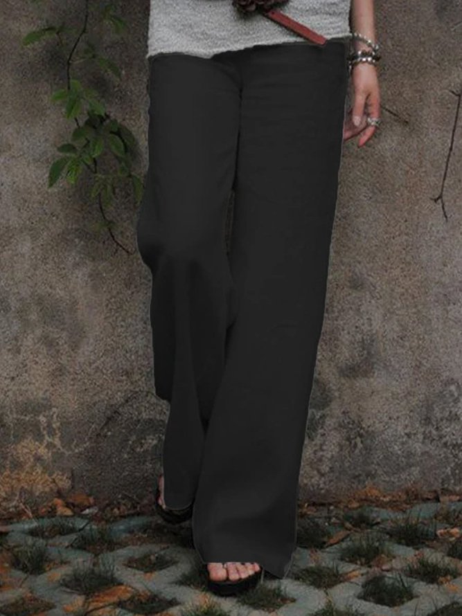 zolucky Casual Cotton Solid Pants