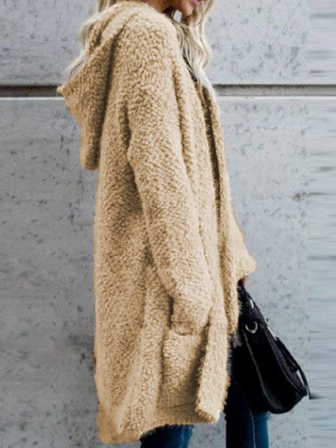 Hoodie Casual Flannel Fleece Coat