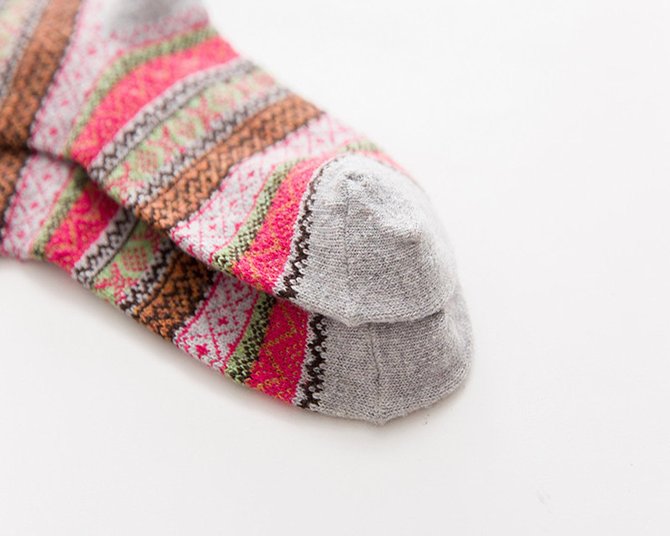 Multicolor Stripes Knitted Socks