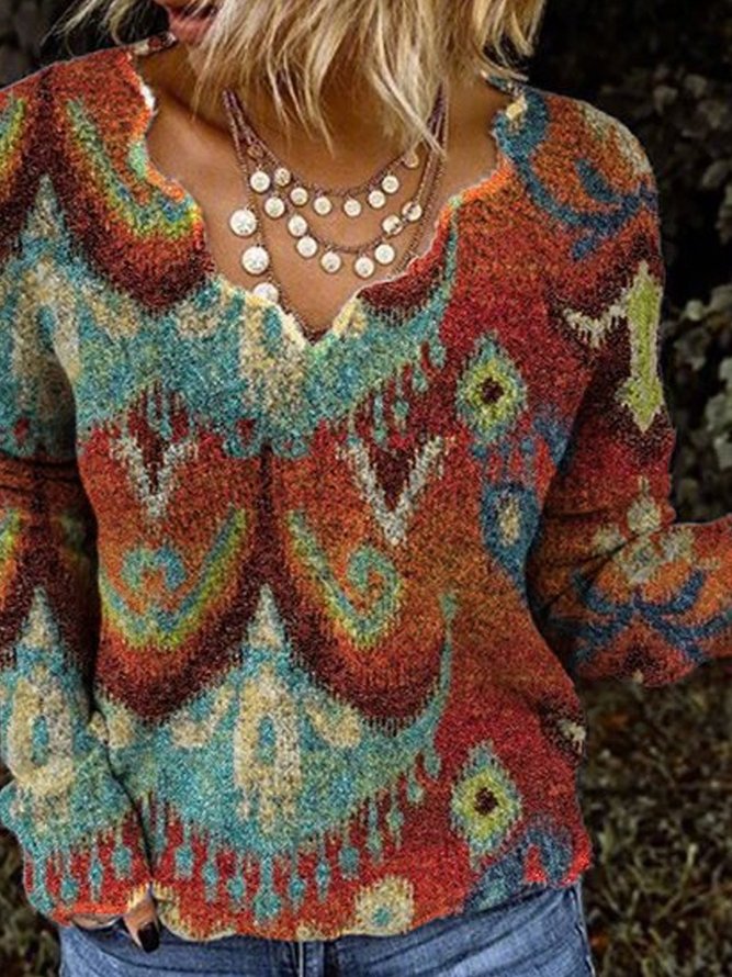 Cotton-Blend Casual Sweater