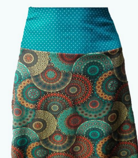 Holiday Floral-Print A-Line Skirt