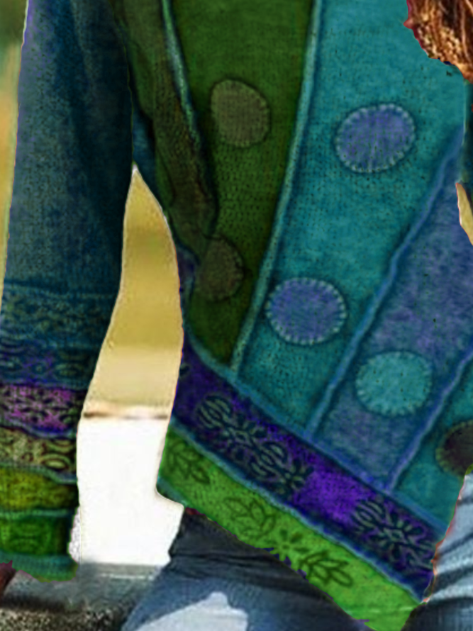 Printed Casual Long Sleeve Shirt & Top