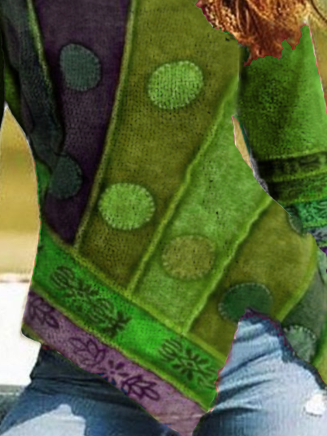 Printed Casual Long Sleeve Shirt & Top