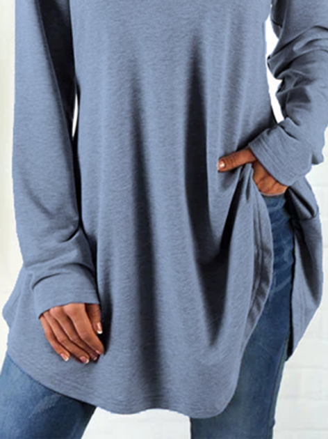 Long Sleeve Holiday Shift V Neck Top