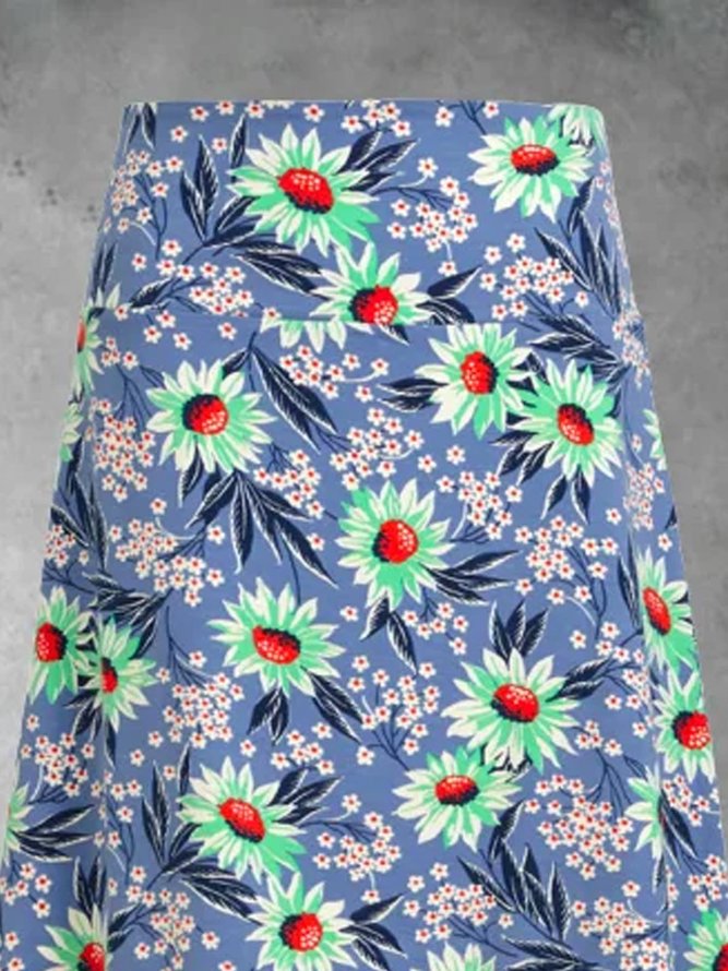 Sweet Floral Cotton Skirt