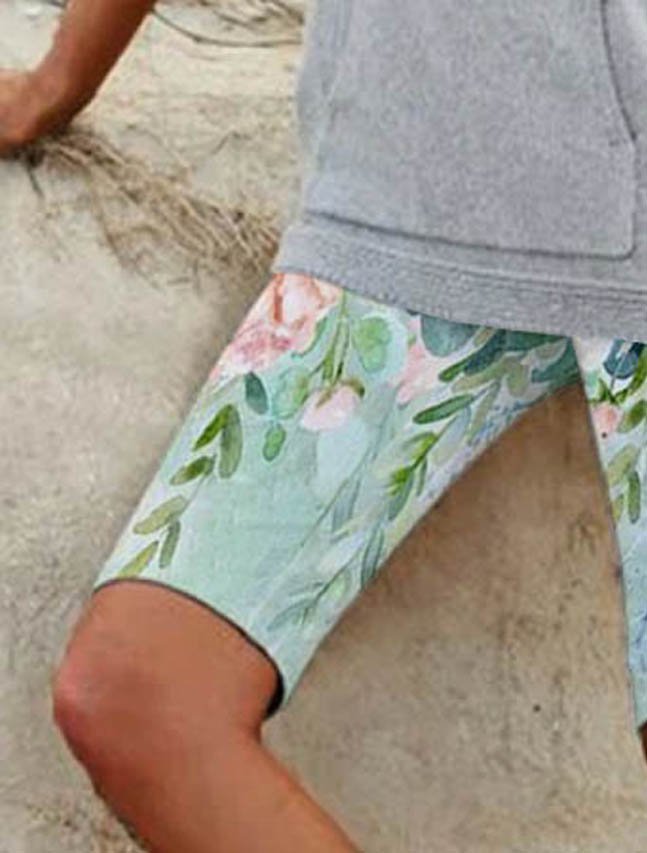 Floral Cotton-Blend Shorts