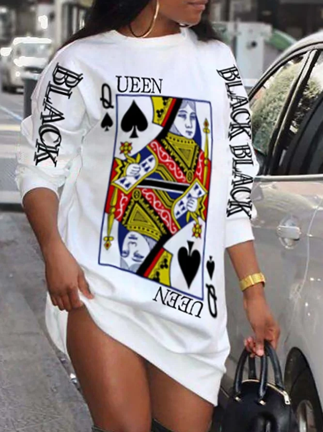 Long Sleeve Casual Shift Knitting Dress