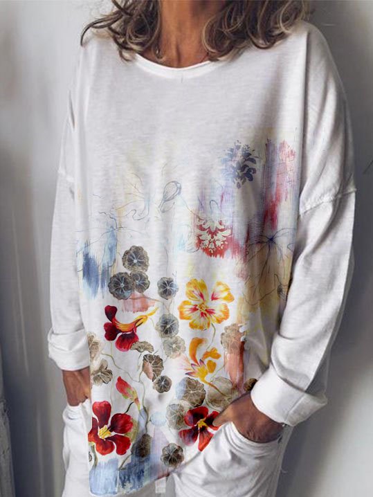 Floral Holiday Long Sleeve T-shirt