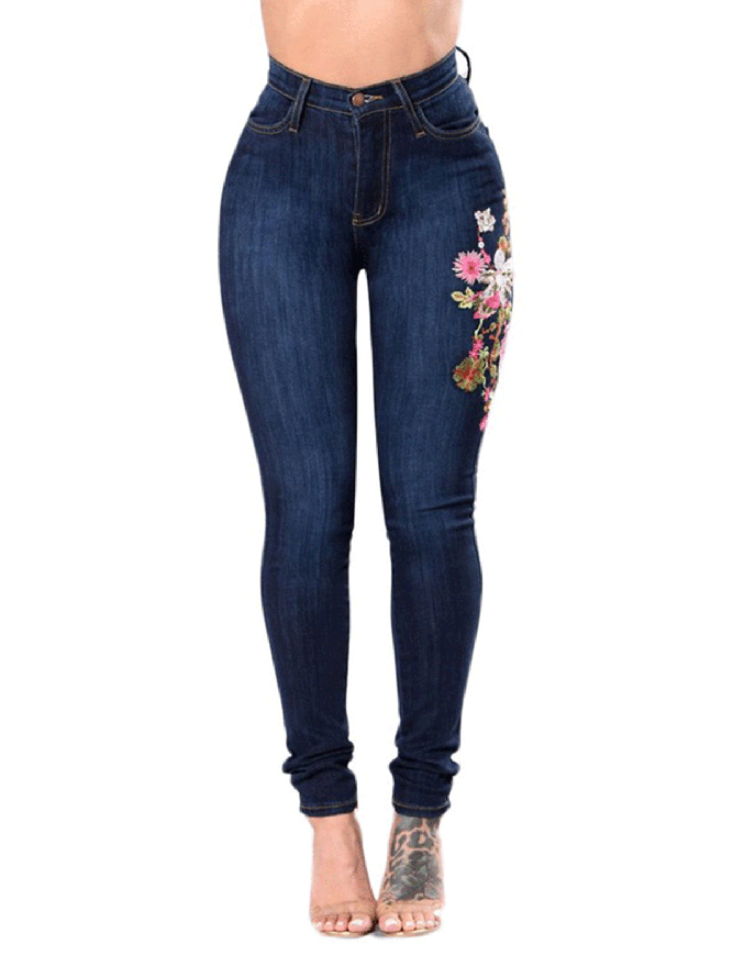 Vintage Embroidered Jeans zolucky