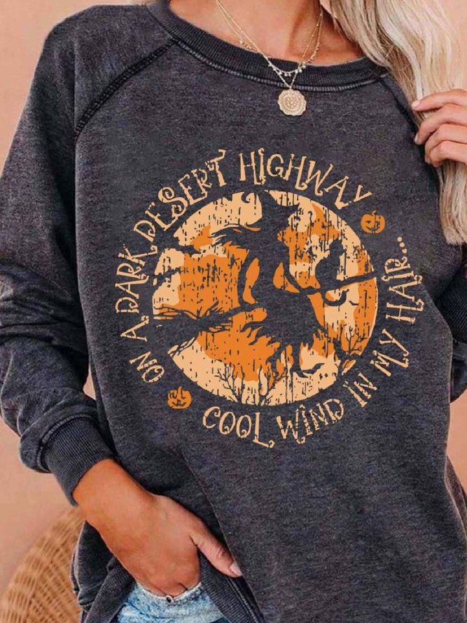 Crew Neck Animal Regular Fit Sweatshirt