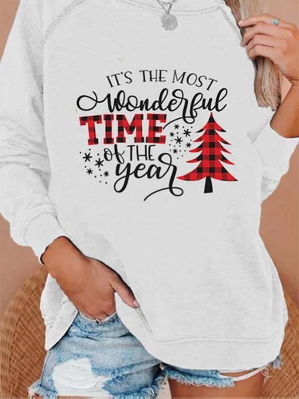Christmas Long Sleeve Casual Printed Sweatshirt Xmas Hoodies
