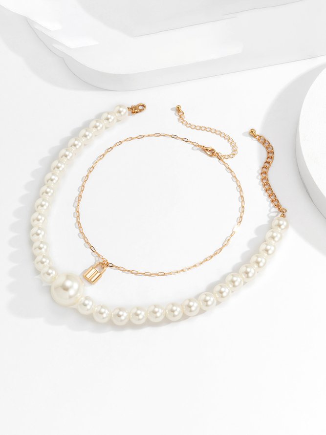 Vintage Exaggerated Pearl Beaded Necklace