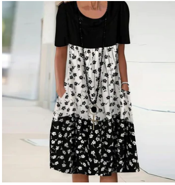 Color Block Vacation Fit Dress