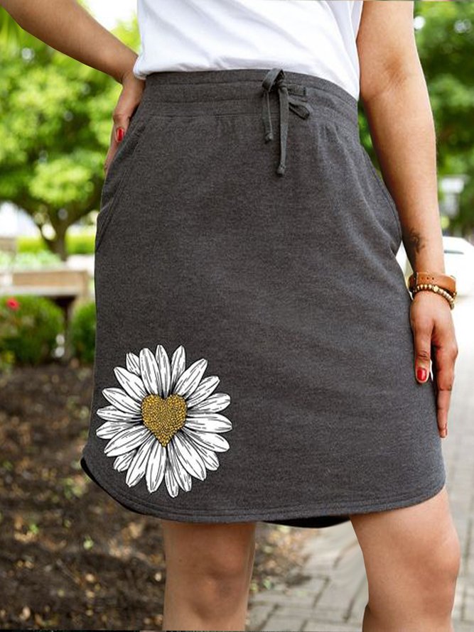 Casual Jersey Loose Skirt