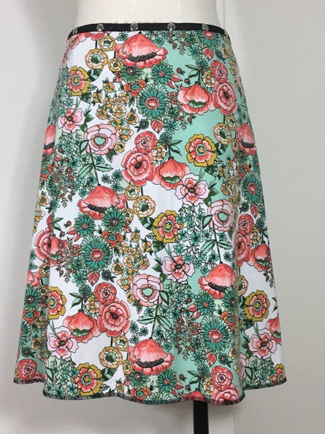 Casual Floral Skirt