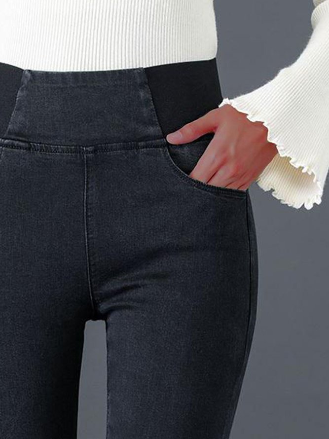 Casual Tight Plain Pocket Legging
