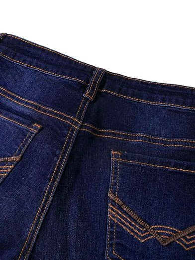 Denim Casual Plain Jeans