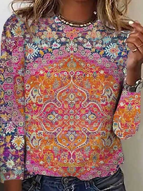 Loose Ethnic Casual T-Shirt
