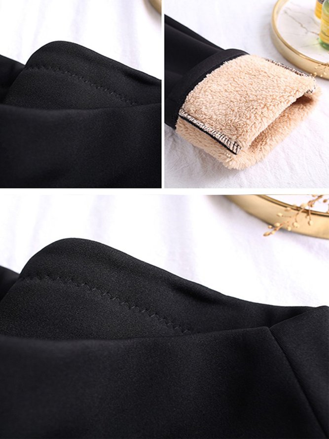Plain Warmth Casual Leggings