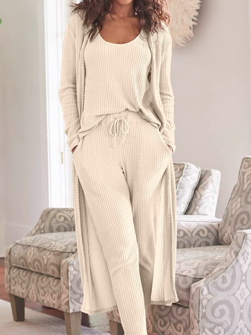 Casual Knitted Multiple Pieces Set