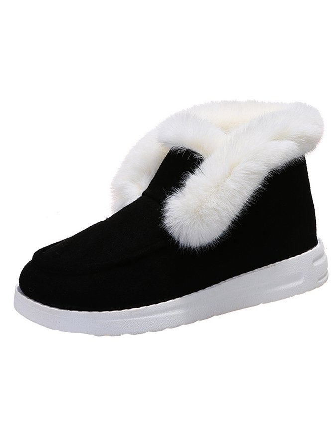 Split Joint Furry Boots