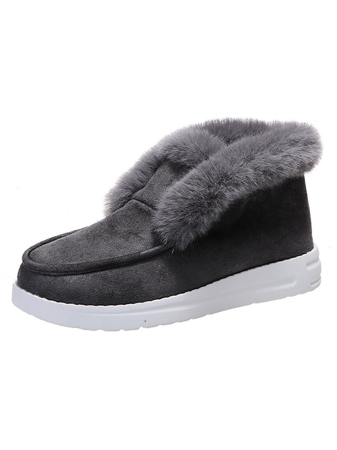 Split Joint Furry Boots