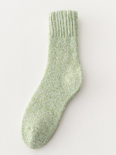 Casual Retro Plain Cotton Socks Everyday Accessories